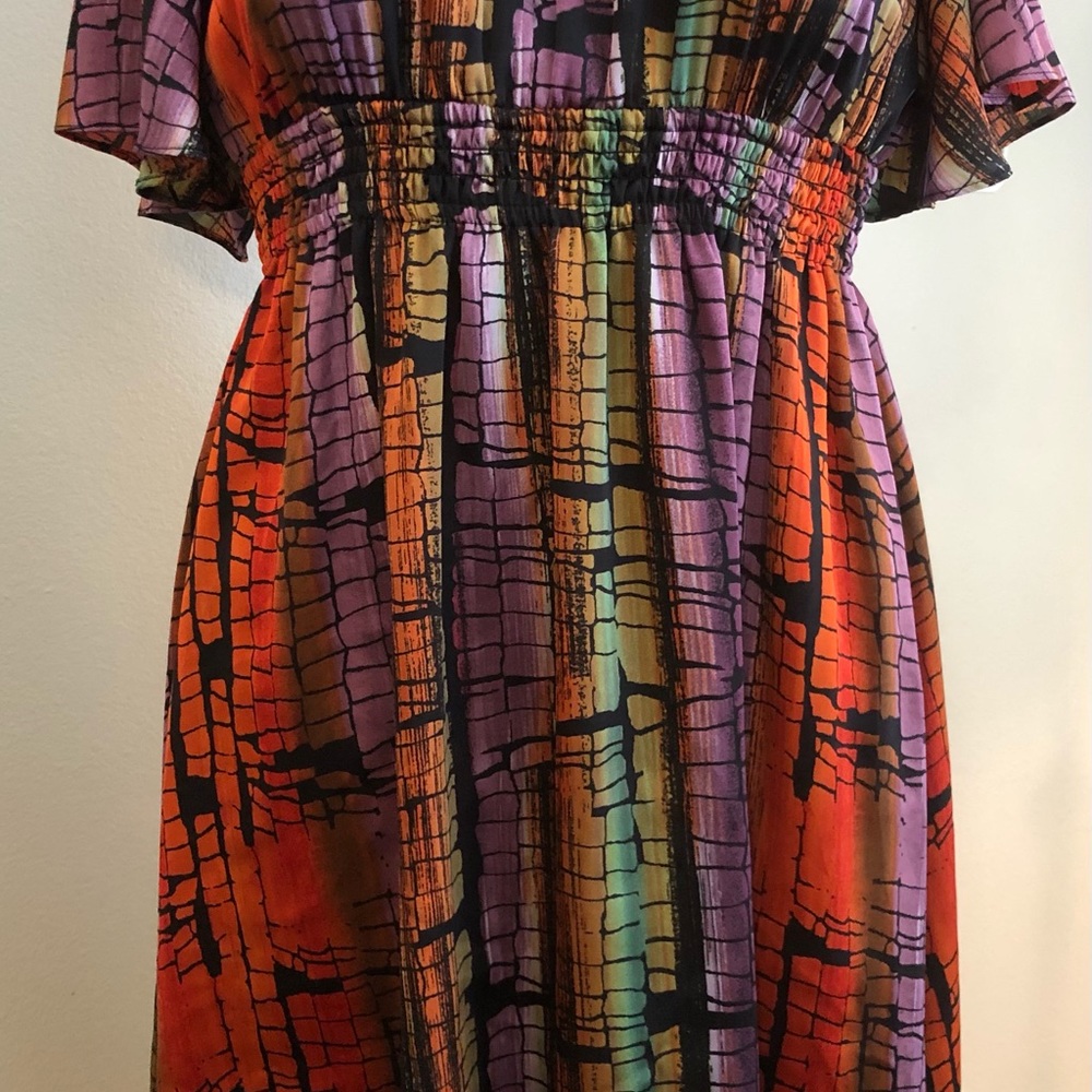 Bcbgeneration Bright Multi Colored Empire Dress S… - image 8